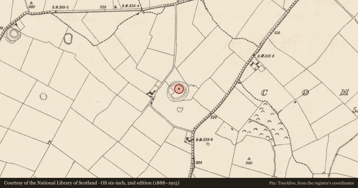 Ordnance Survey six-inch map, 2nd edition (1888–1915) covering the location of Souterrain, Beakstown, County Tipperary North, with a pin at the register's coordinates