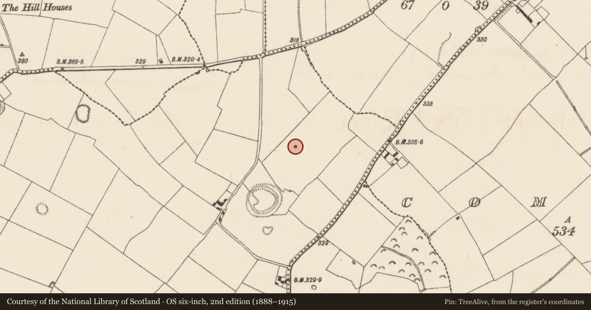 Ordnance Survey six-inch map, 2nd edition (1888–1915) covering the location of Enclosure, Beakstown, County Tipperary North, with a pin at the register's coordinates