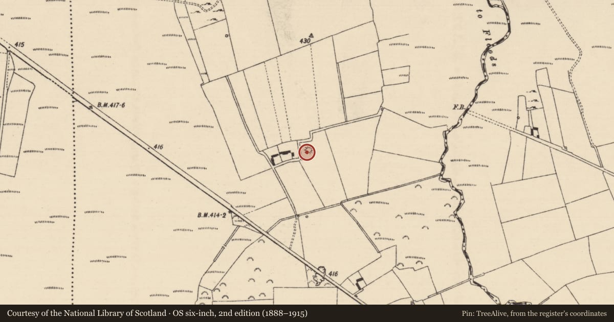 Ordnance Survey six-inch map, 2nd edition (1888–1915) covering the location of Mound, Longfordpass North, County Tipperary North, with a pin at the register's coordinates