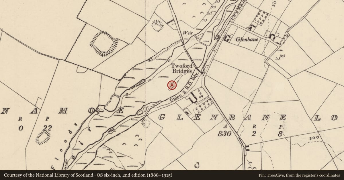 Ordnance Survey six-inch map, 2nd edition (1888–1915) covering the location of Mill - unclassified, Monamoe, County Tipperary North, with a pin at the register's coordinates