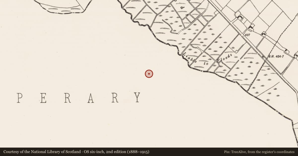Ordnance Survey six-inch map, 2nd edition (1888–1915) covering the location of Castle - hall-house, Urard, County Tipperary South, with a pin at the register's coordinates