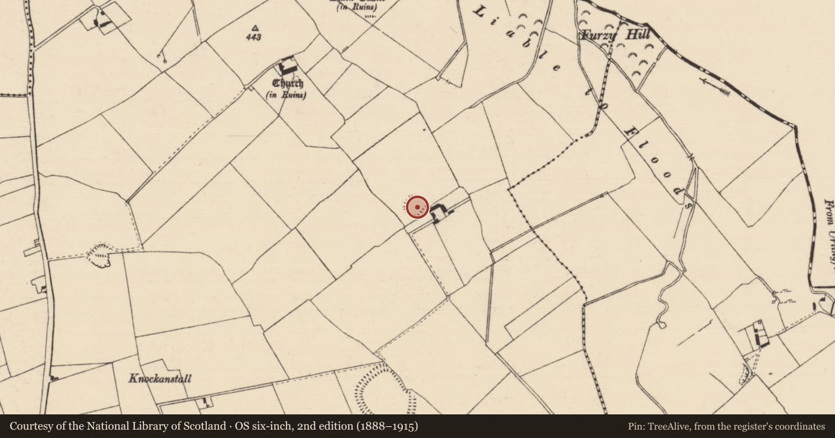 Ordnance Survey six-inch map, 2nd edition (1888–1915) covering the location of Enclosure, Urard, County Tipperary South, with a pin at the register's coordinates