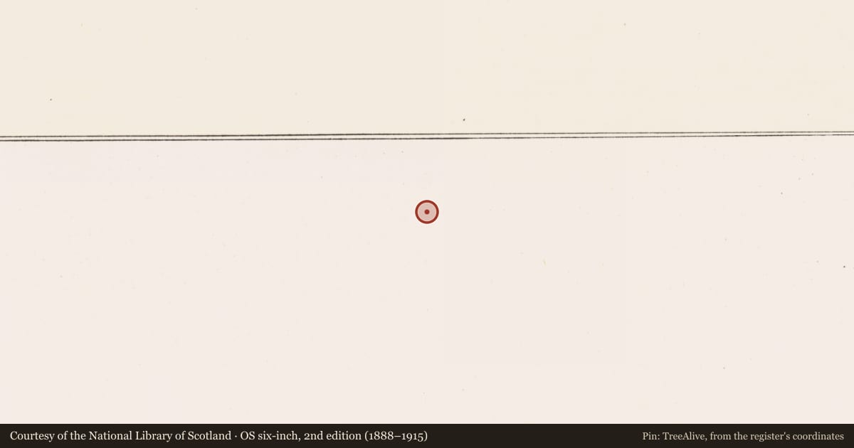 Ordnance Survey six-inch map, 2nd edition (1888–1915) covering the location of Burial ground, Gortnahoo, County Tipperary South, with a pin at the register's coordinates