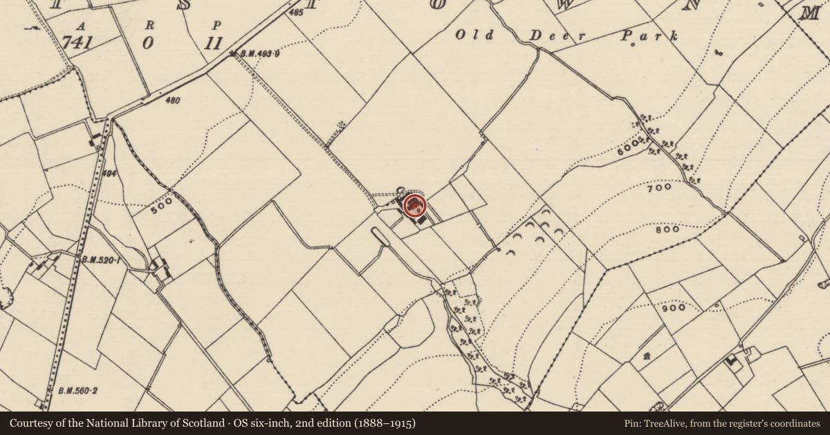 Ordnance Survey six-inch map, 2nd edition (1888–1915) covering the location of House - 17th century, Poyntstown (Fennor Par.), County Tipperary South, with a pin at the register's coordinates