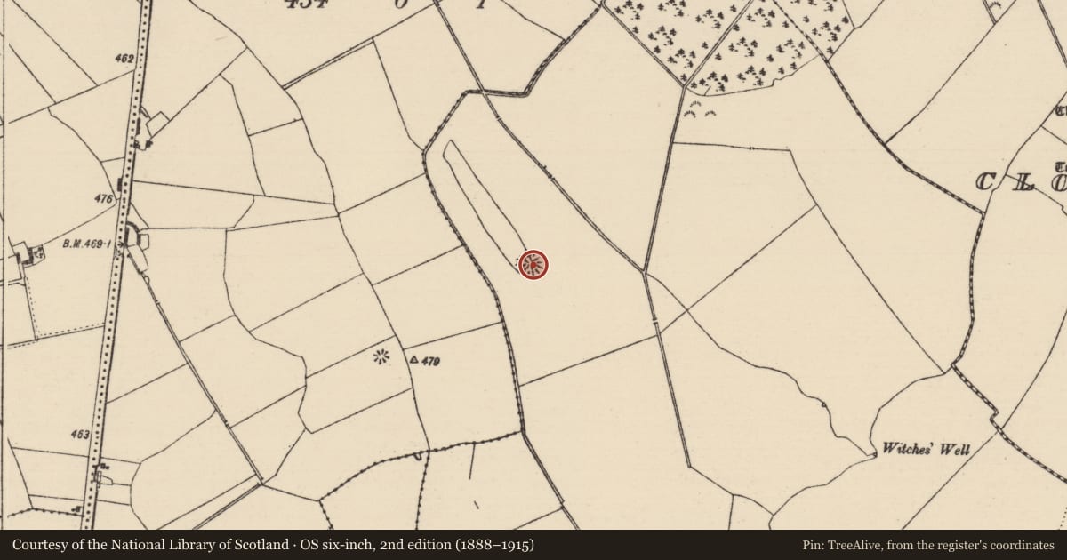 Ordnance Survey six-inch map, 2nd edition (1888–1915) covering the location of Enclosure, Clonamondra, County Tipperary South, with a pin at the register's coordinates