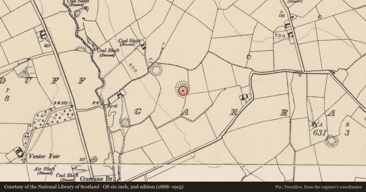 Ordnance Survey six-inch map, 2nd edition (1888–1915) covering the location of Ringfort - rath, Garranacool, County Tipperary South, with a pin at the register's coordinates