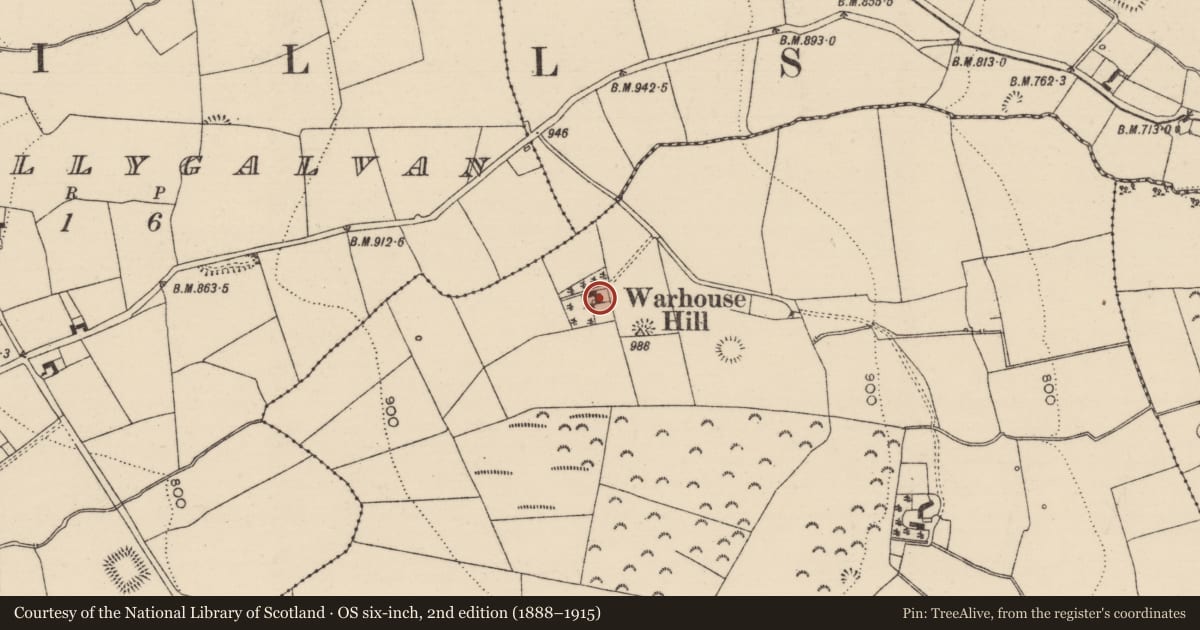 Ordnance Survey six-inch map, 2nd edition (1888–1915) covering the location of House - 19th century, Farranrory Upper, County Tipperary South, with a pin at the register's coordinates