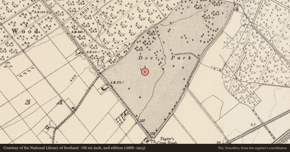 Ordnance Survey six-inch map, 2nd edition (1888–1915) covering the location of Enclosure, Gortarush Lower, County Tipperary South, with a pin at the register's coordinates