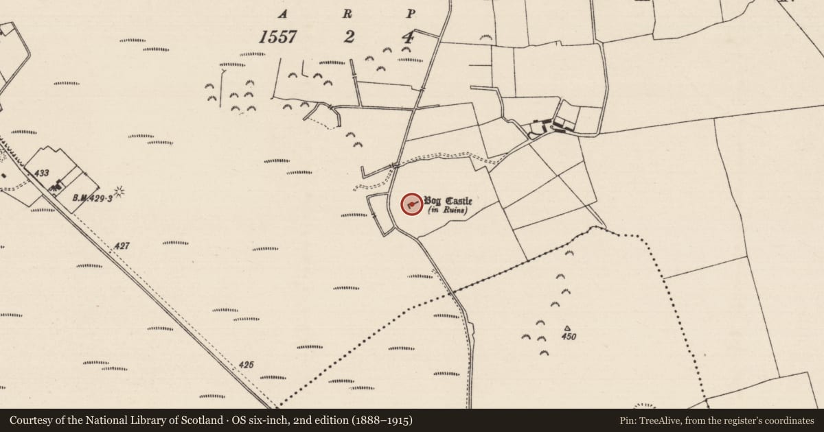 Ordnance Survey six-inch map, 2nd edition (1888–1915) covering the location of Enclosure, Killeen (Killenaule Par.), County Tipperary South, with a pin at the register's coordinates