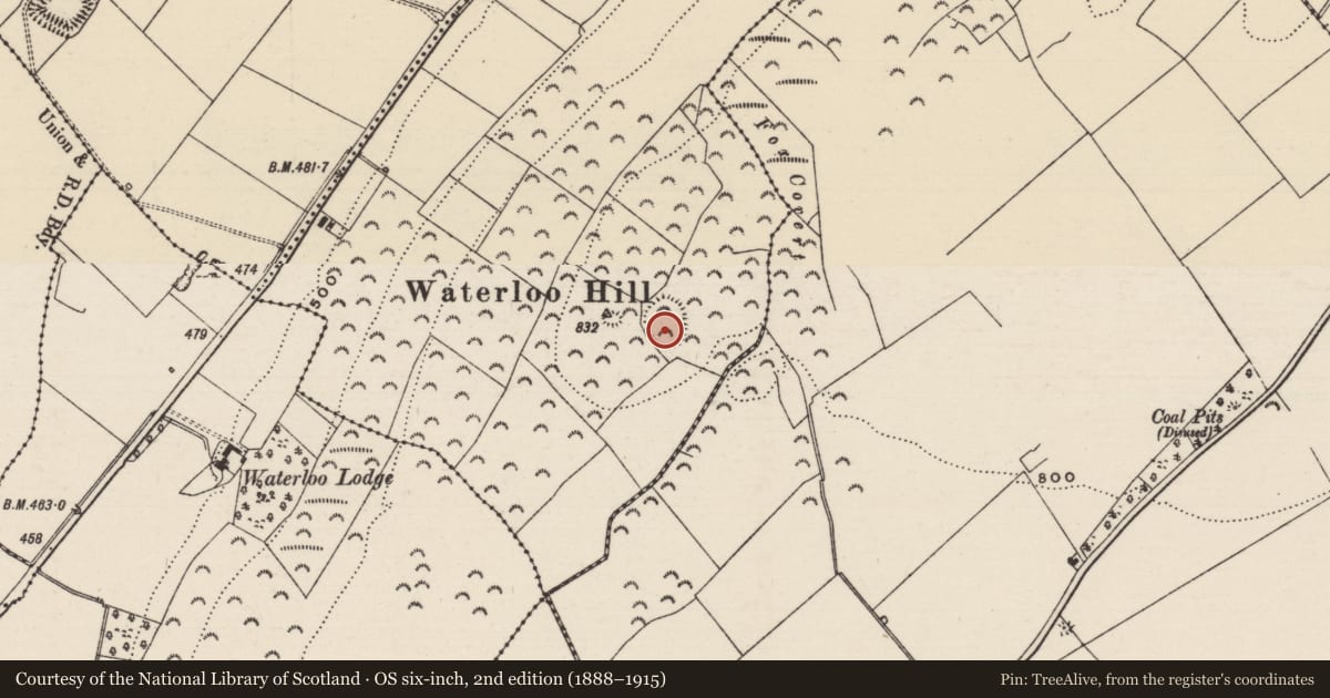Ordnance Survey six-inch map, 2nd edition (1888–1915) covering the location of Enclosure, Glengoole South, County Tipperary South, with a pin at the register's coordinates