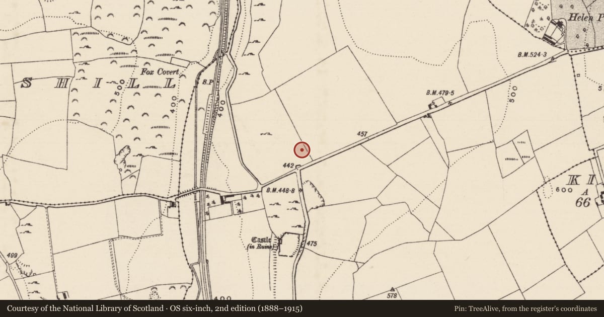 Ordnance Survey six-inch map, 2nd edition (1888–1915) covering the location of Building, Graystown, County Tipperary South, with a pin at the register's coordinates