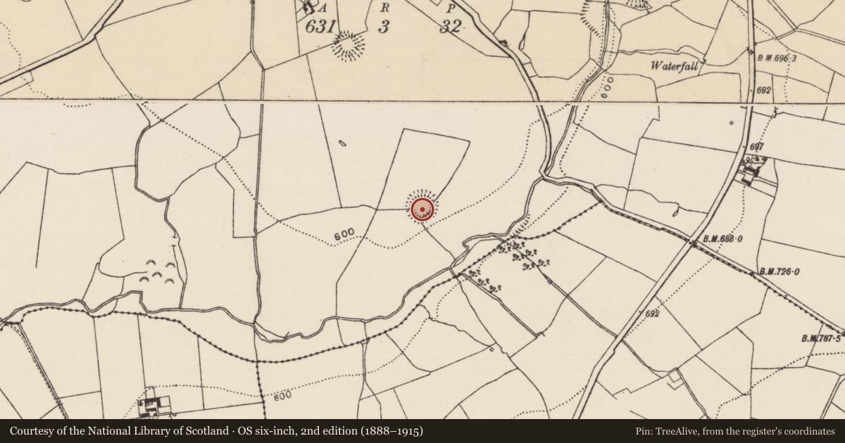 Ordnance Survey six-inch map, 2nd edition (1888–1915) covering the location of Ringfort - rath, Garranacool, County Tipperary South, with a pin at the register's coordinates