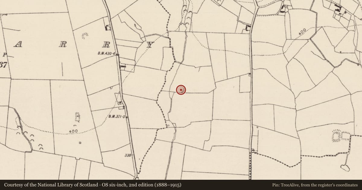 Ordnance Survey six-inch map, 2nd edition (1888–1915) covering the location of Ringfort - rath, Gragaugh, County Tipperary South, with a pin at the register's coordinates