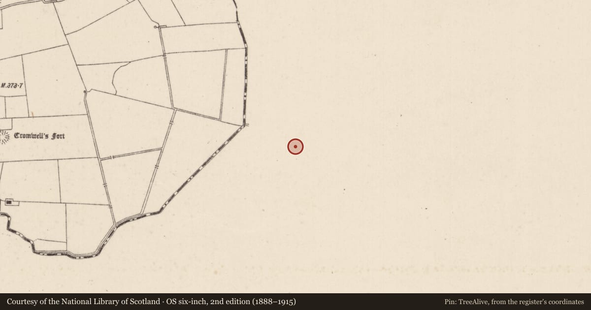 Ordnance Survey six-inch map, 2nd edition (1888–1915) covering the location of Hut site, Duncummin, Killeennagallive, County Tipperary South, with a pin at the register's coordinates