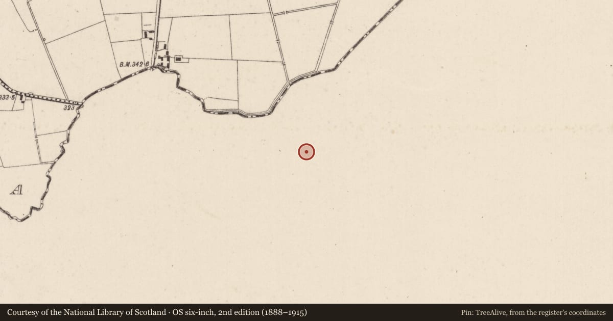 Ordnance Survey six-inch map, 2nd edition (1888–1915) covering the location of Barrow - ring-barrow, Duncummin, County Tipperary South, with a pin at the register's coordinates