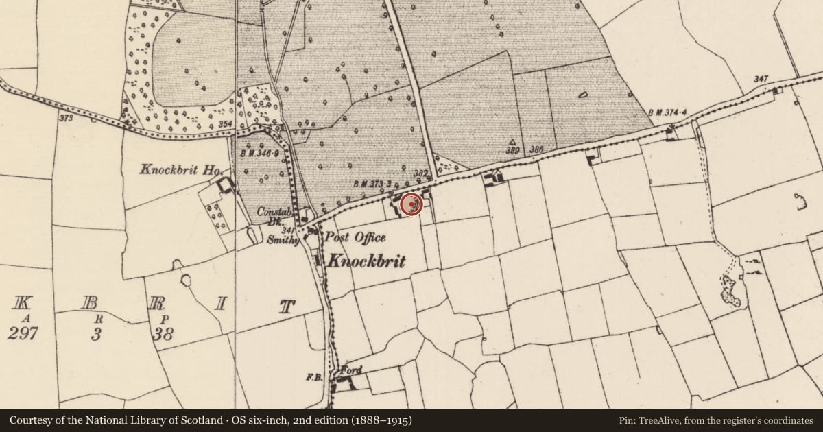 Ordnance Survey six-inch map, 2nd edition (1888–1915) covering the location of Ringfort - rath, Ballyvadin (Magorban Par.), County Tipperary South, with a pin at the register's coordinates