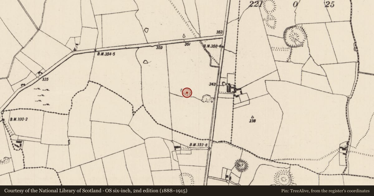 Ordnance Survey six-inch map, 2nd edition (1888–1915) covering the location of Earthwork, Coolbaun (Cooleagh Par.), County Tipperary South, with a pin at the register's coordinates