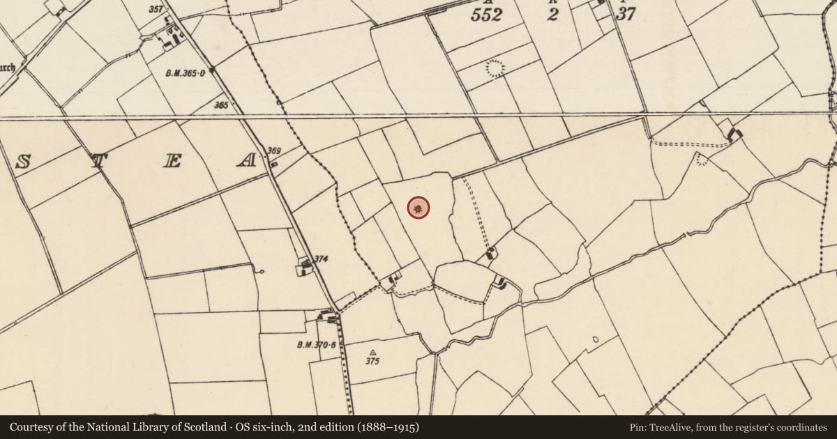 Ordnance Survey six-inch map, 2nd edition (1888–1915) covering the location of Barrow - bowl-barrow, Duncummin, County Tipperary South, with a pin at the register's coordinates