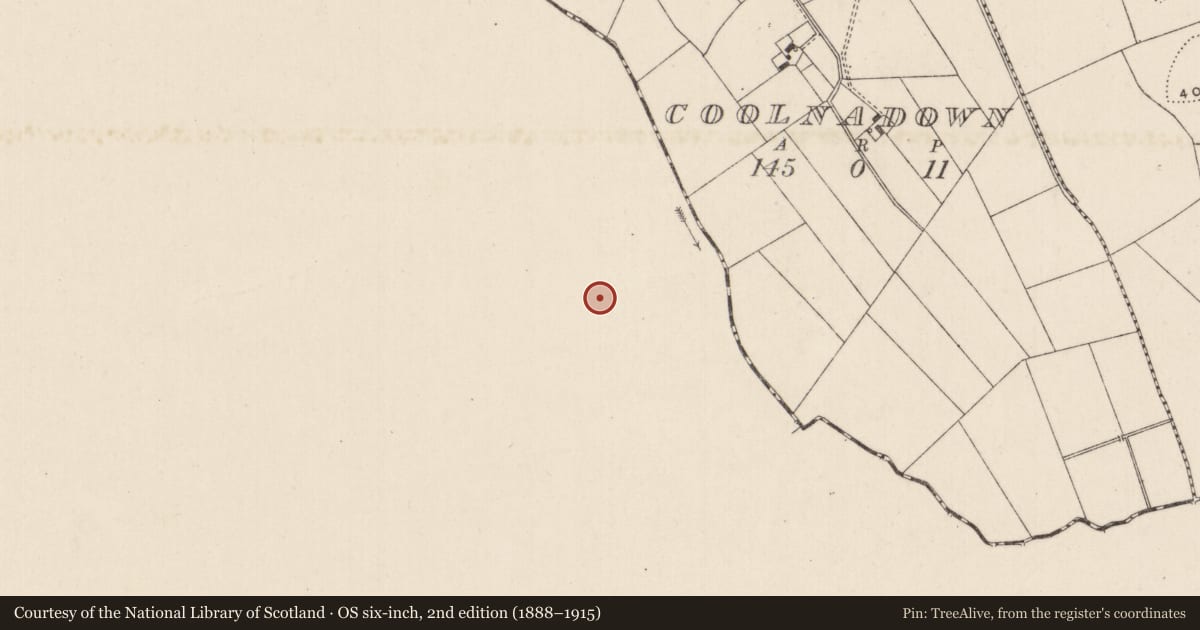 Ordnance Survey six-inch map, 2nd edition (1888–1915) covering the location of Barrow - unclassified, Chantersland, County Tipperary South, with a pin at the register's coordinates