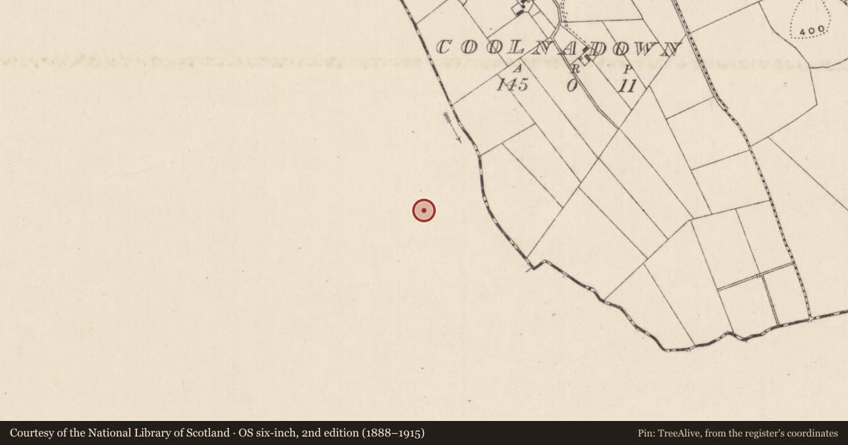 Ordnance Survey six-inch map, 2nd edition (1888–1915) covering the location of Barrow - unclassified, Chantersland, County Tipperary South, with a pin at the register's coordinates