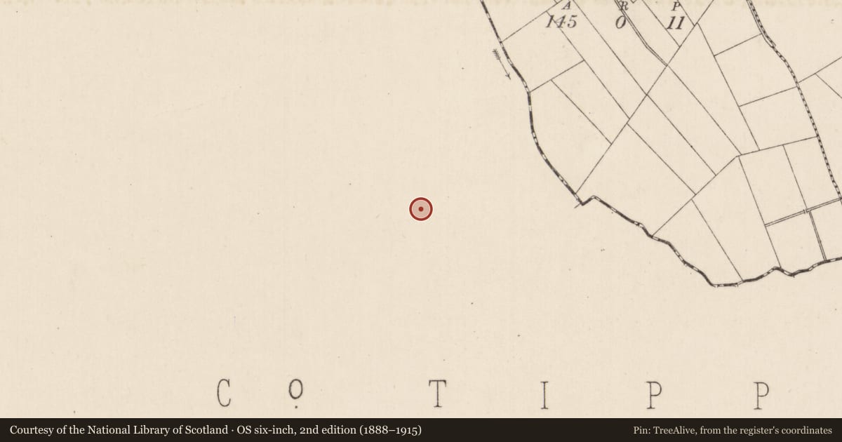 Ordnance Survey six-inch map, 2nd edition (1888–1915) covering the location of Barrow - unclassified, Chantersland, County Tipperary South, with a pin at the register's coordinates