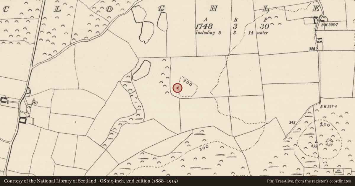 Ordnance Survey six-inch map, 2nd edition (1888–1915) covering the location of Enclosure, Cloghleigh (Relickmurray & Athassel Par.), County Tipperary South, with a pin at the register's coordinates