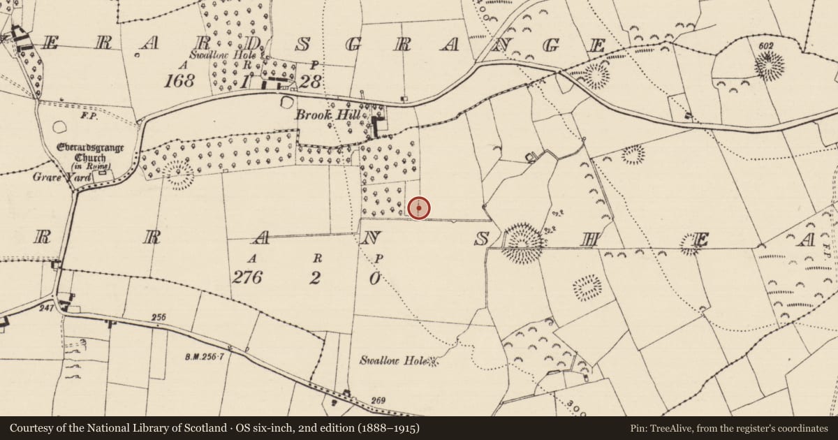 Ordnance Survey six-inch map, 2nd edition (1888–1915) covering the location of House - 17th century, Farranshea, County Tipperary South, with a pin at the register's coordinates