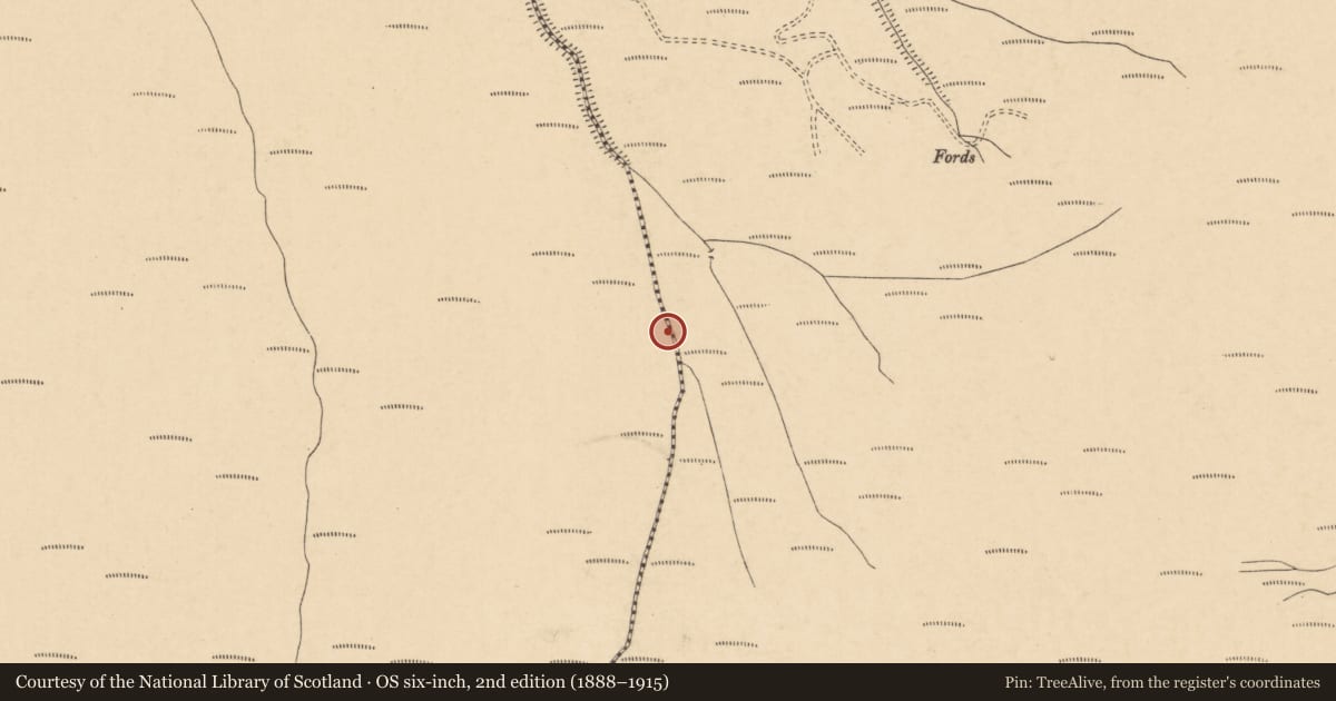 Ordnance Survey six-inch map, 2nd edition (1888–1915) covering the location of House - indeterminate date, Glencoshabinnia, County Tipperary South, with a pin at the register's coordinates