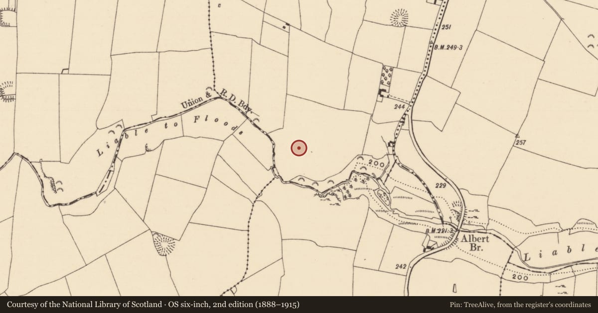Ordnance Survey six-inch map, 2nd edition (1888–1915) covering the location of Enclosure, Clonacody, County Tipperary South, with a pin at the register's coordinates