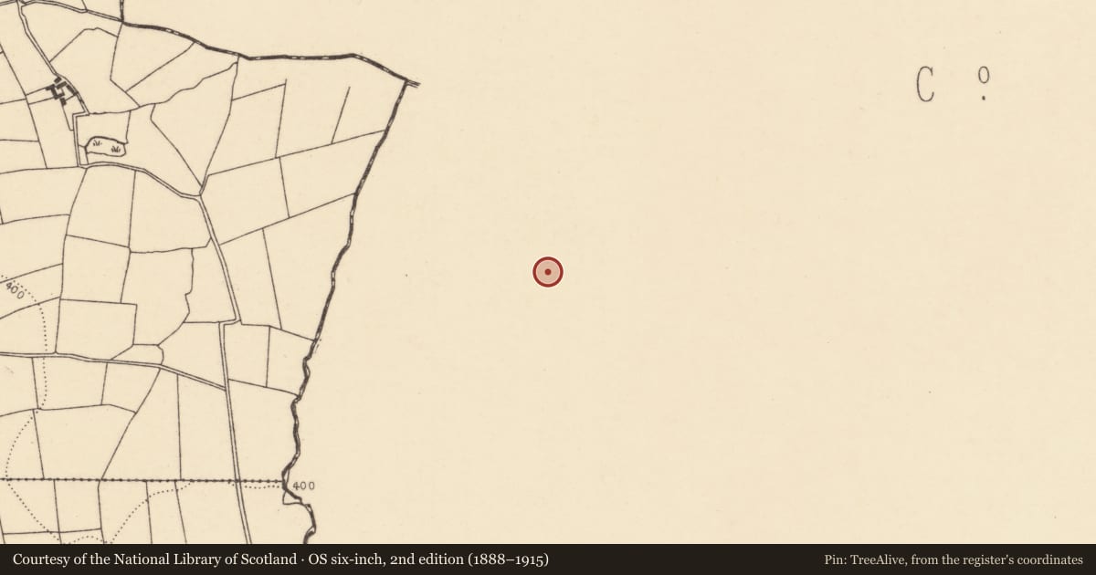 Ordnance Survey six-inch map, 2nd edition (1888–1915) covering the location of Ringfort - rath, Coolapreavan, County Tipperary South, with a pin at the register's coordinates