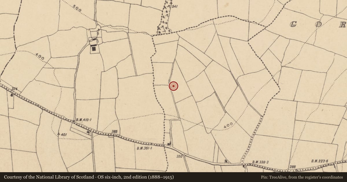 Ordnance Survey six-inch map, 2nd edition (1888–1915) covering the location of Excavation - miscellaneous, Cullenagh, County Waterford, with a pin at the register's coordinates