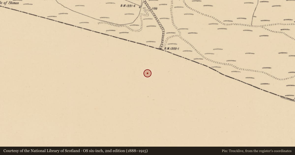 Ordnance Survey six-inch map, 2nd edition (1888–1915) covering the location of Barracks, Knocknanask, County Waterford, with a pin at the register's coordinates