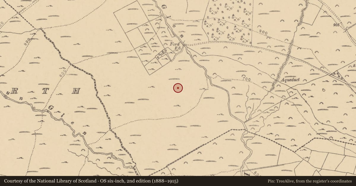 Ordnance Survey six-inch map, 2nd edition (1888–1915) covering the location of Cairnfield, Comeraghmountain, County Waterford, with a pin at the register's coordinates