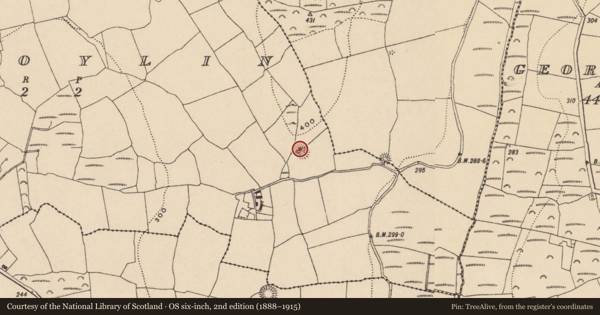 Ordnance Survey six-inch map, 2nd edition (1888–1915) covering the location of Ringfort - unclassified, Kilmoylin, County Waterford, with a pin at the register's coordinates