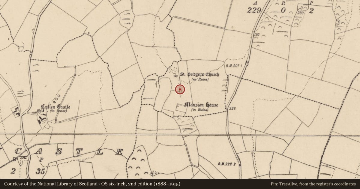 Ordnance Survey six-inch map, 2nd edition (1888–1915) covering the location of Road - road/trackway, Kilbride North, County Waterford, with a pin at the register's coordinates