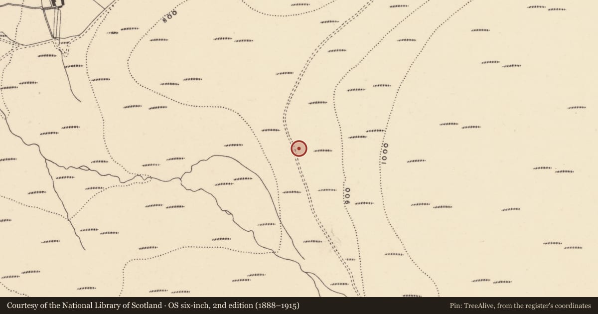 Ordnance Survey six-inch map, 2nd edition (1888–1915) covering the location of Cairn - unclassified, Coumaraglinmountain, County Waterford, with a pin at the register's coordinates