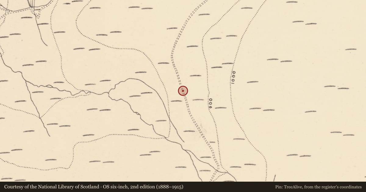 Ordnance Survey six-inch map, 2nd edition (1888–1915) covering the location of Cairn - unclassified, Coumaraglinmountain, County Waterford, with a pin at the register's coordinates