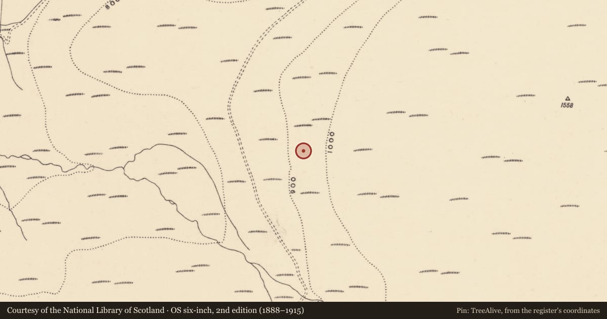 Ordnance Survey six-inch map, 2nd edition (1888–1915) covering the location of House - indeterminate date, Coumaraglinmountain, County Waterford, with a pin at the register's coordinates