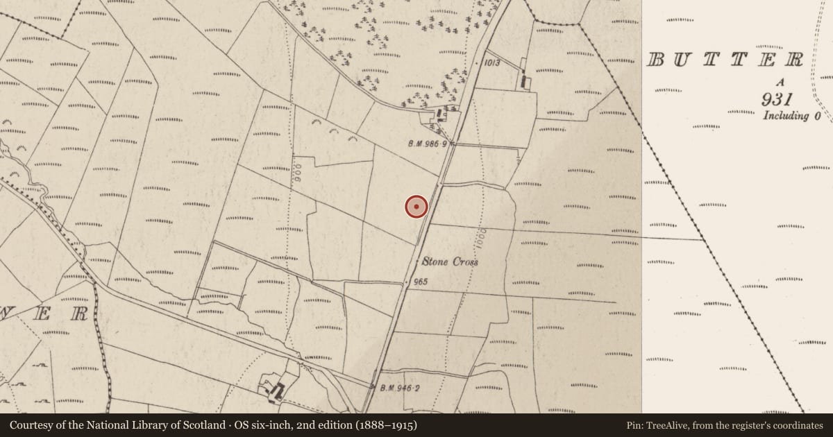 Ordnance Survey six-inch map, 2nd edition (1888–1915) covering the location of Cairn - unclassified, Ballyfolan, County Wicklow, with a pin at the register's coordinates