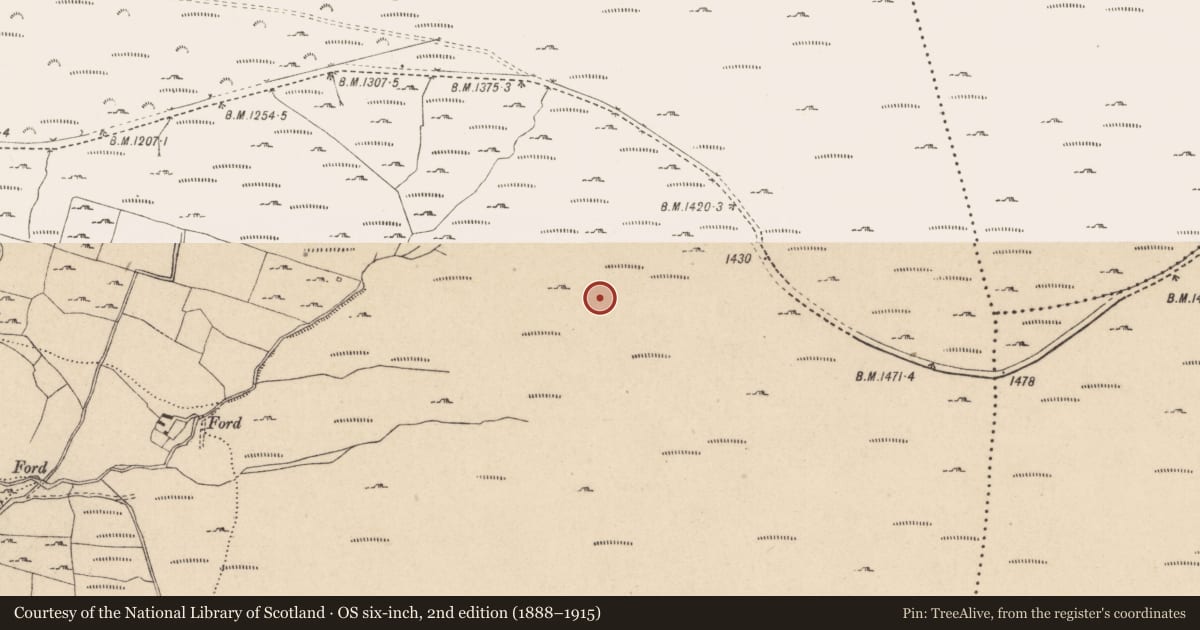 Ordnance Survey six-inch map, 2nd edition (1888–1915) covering the location of Cairn - clearance cairn, Kilbeg, County Wicklow, with a pin at the register's coordinates