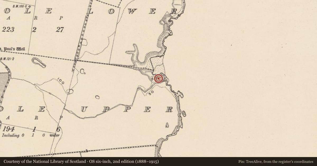 Ordnance Survey six-inch map, 2nd edition (1888–1915) covering the location of Promontory fort - coastal, Kilpoole Upper, County Wicklow, with a pin at the register's coordinates