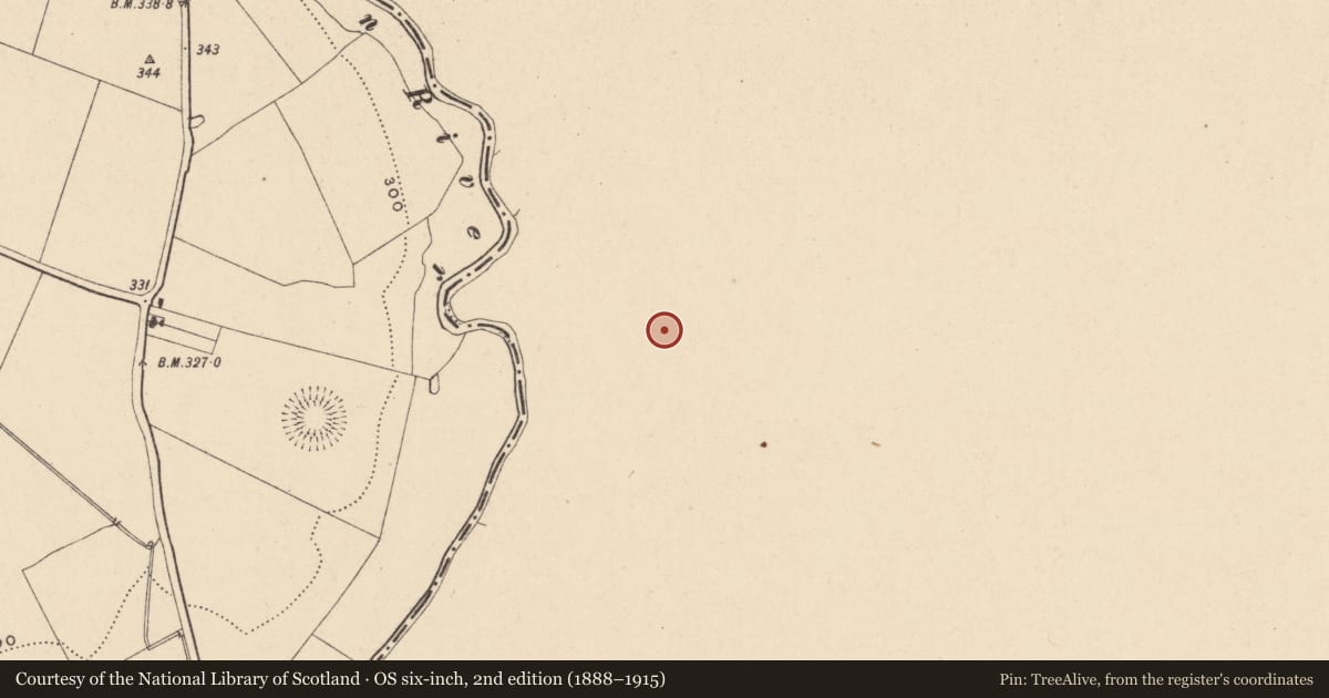 Ordnance Survey six-inch map, 2nd edition (1888–1915) covering the location of Enclosure, Liscolman, County Wicklow, with a pin at the register's coordinates