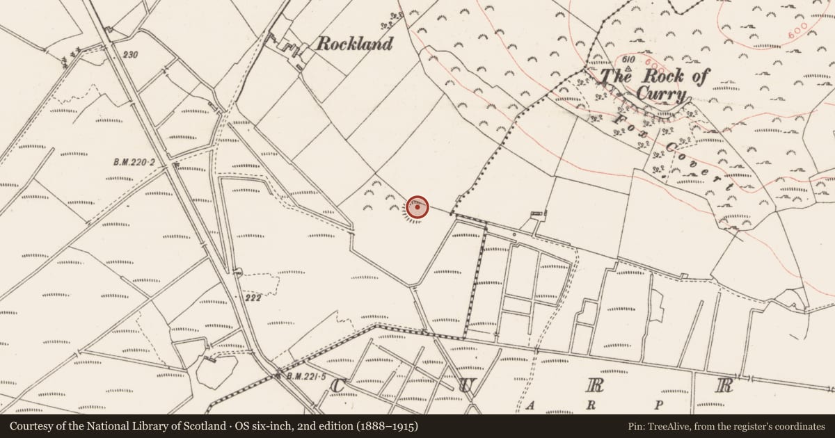 Ordnance Survey six-inch map, 2nd edition (1888–1915) covering the location of Earthwork, Carlanstown, County Westmeath, with a pin at the register's coordinates