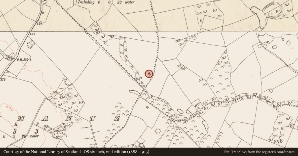 Ordnance Survey six-inch map, 2nd edition (1888–1915) covering the location of Ringfort - rath, Sheskernagh, County Westmeath, with a pin at the register's coordinates
