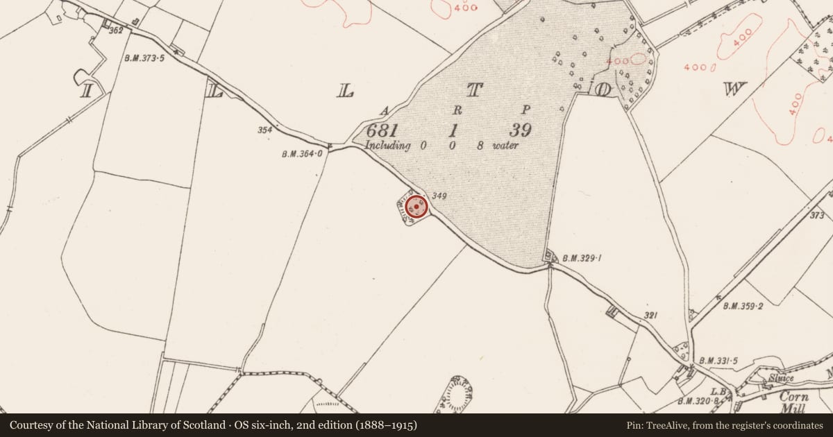 Ordnance Survey six-inch map, 2nd edition (1888–1915) covering the location of Ringfort - rath, Hilltown, County Westmeath, with a pin at the register's coordinates