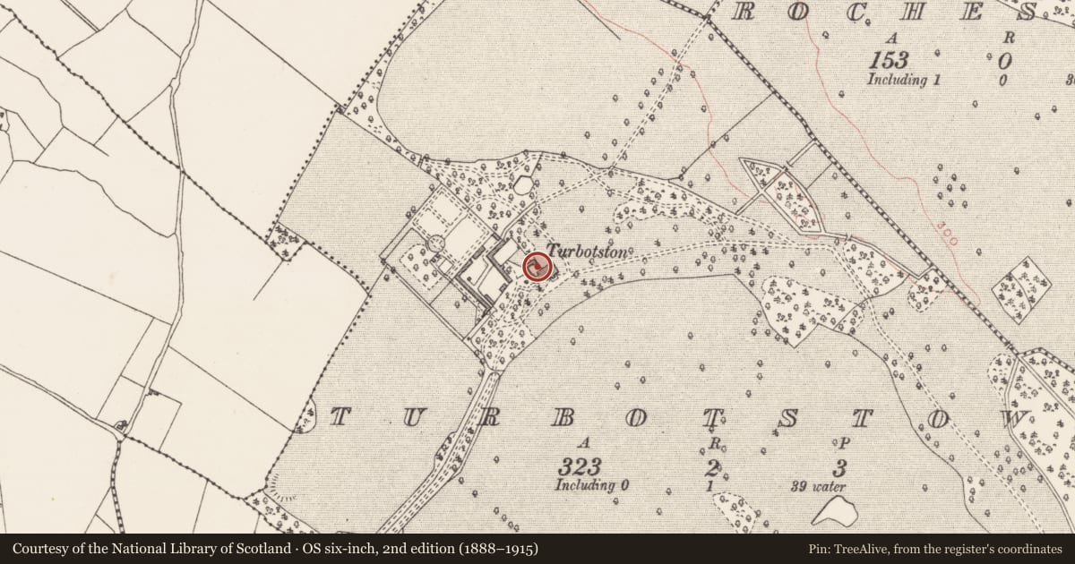 Ordnance Survey six-inch map, 2nd edition (1888–1915) covering the location of Castle - unclassified, Tubotstown, County Westmeath, with a pin at the register's coordinates