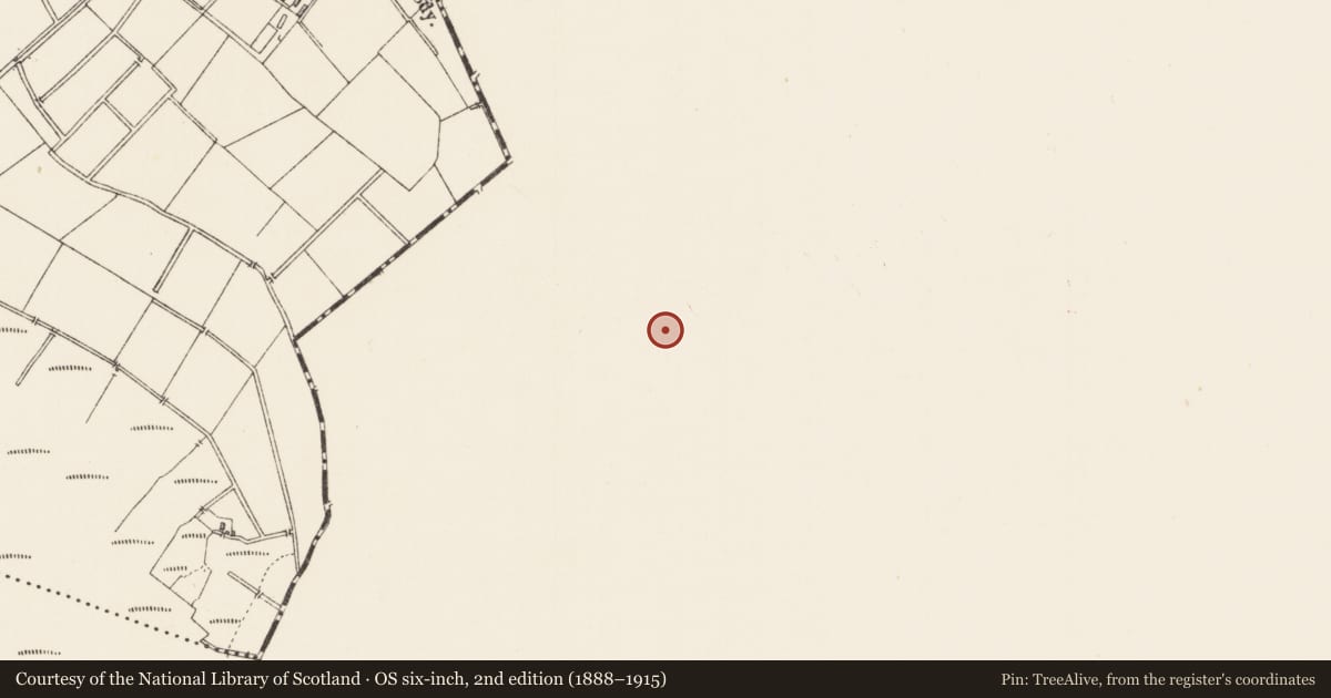Ordnance Survey six-inch map, 2nd edition (1888–1915) covering the location of Earthwork, Ballygarvey, County Westmeath, with a pin at the register's coordinates