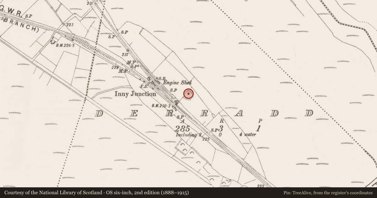 Ordnance Survey six-inch map, 2nd edition (1888–1915) covering the location of Ringfort - rath, Derradd, County Westmeath, with a pin at the register's coordinates