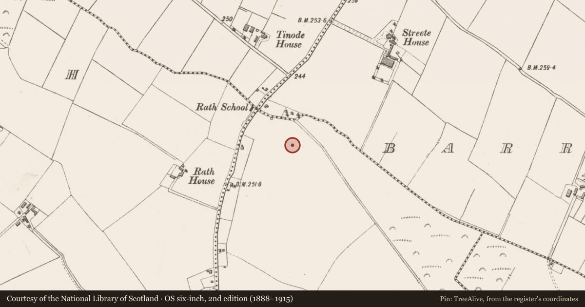 Ordnance Survey six-inch map, 2nd edition (1888–1915) covering the location of Enclosure - large enclosure, Culvin, County Westmeath, with a pin at the register's coordinates