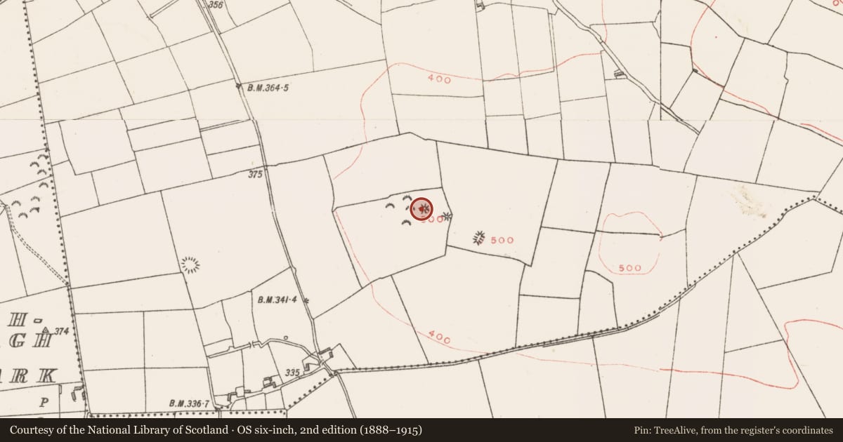 Ordnance Survey six-inch map, 2nd edition (1888–1915) covering the location of Barrow - bowl-barrow, Lakill And Moortown, County Westmeath, with a pin at the register's coordinates